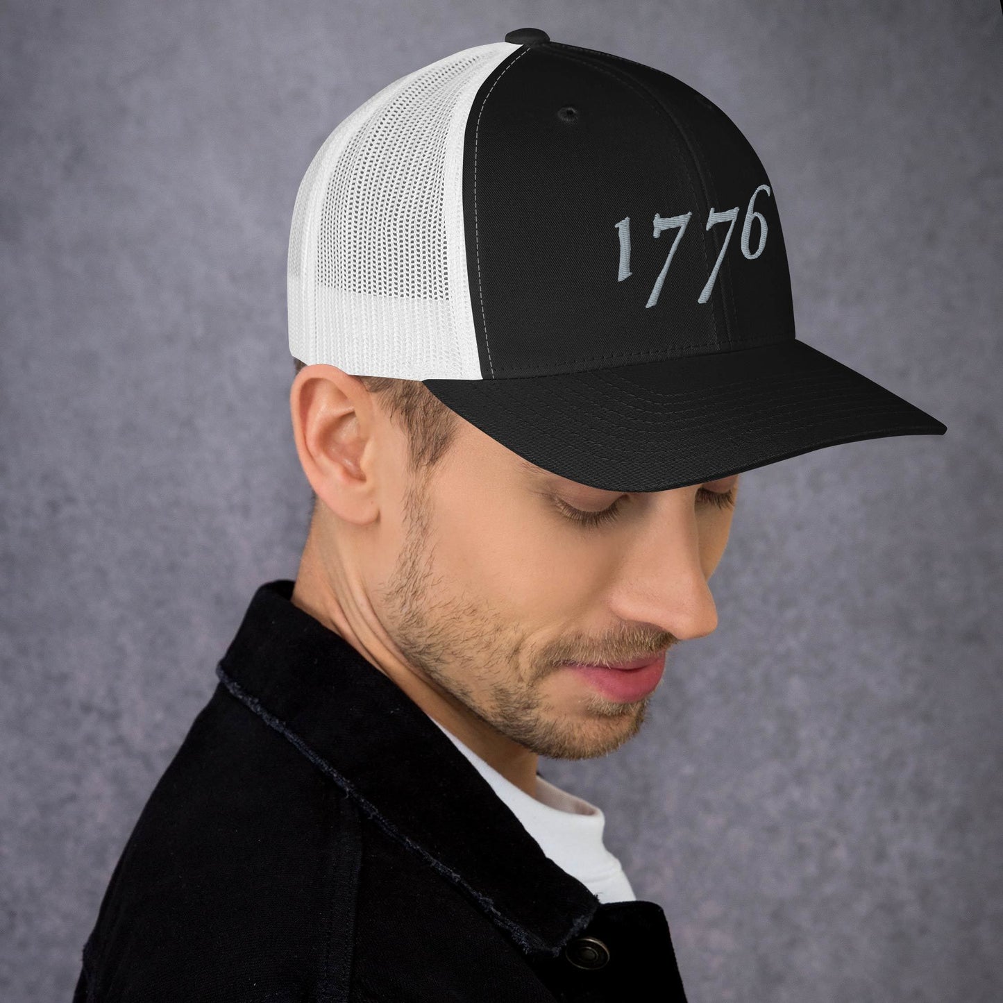 American Hat - 1776 Trucker Cap Silver