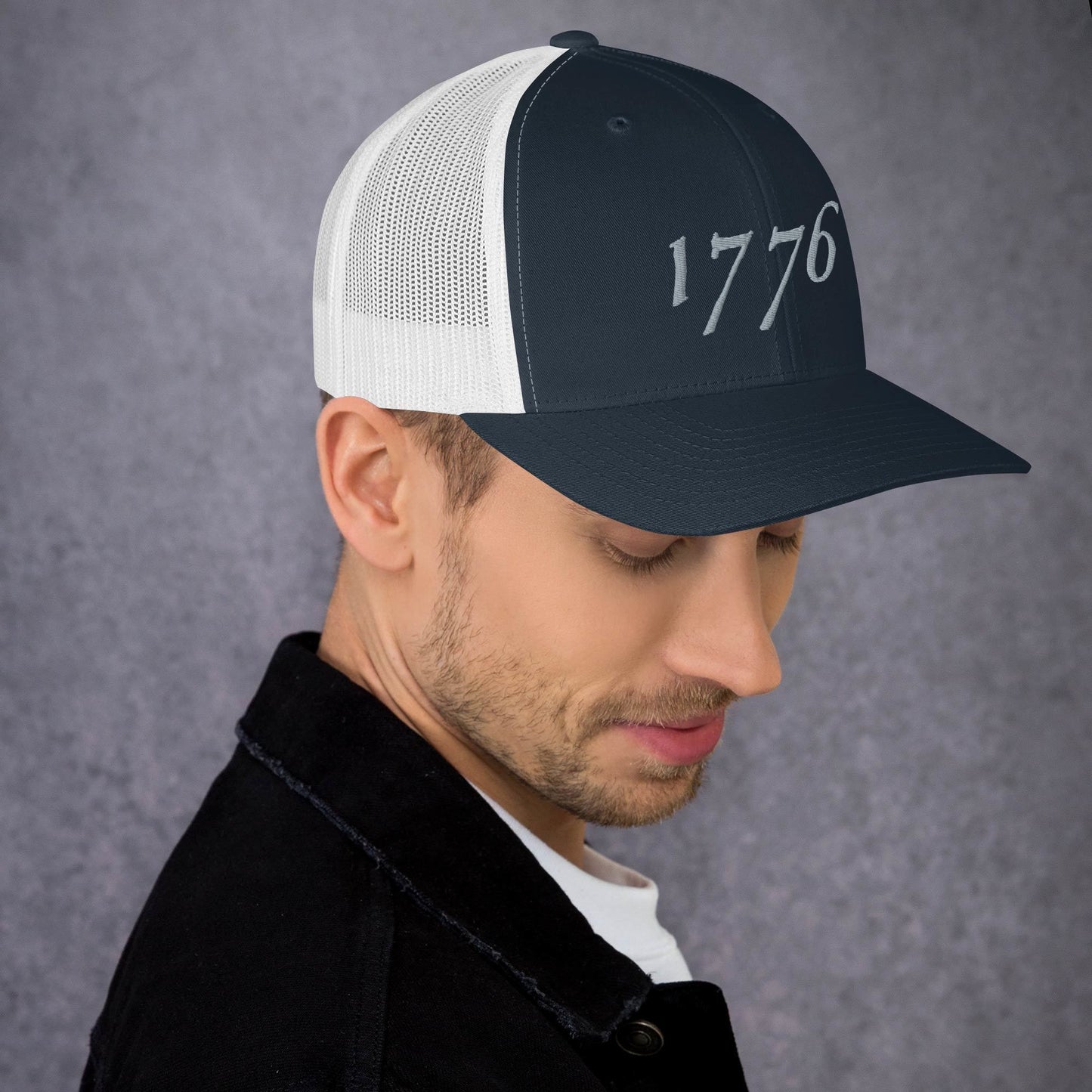 American Hat - 1776 Trucker Cap Silver