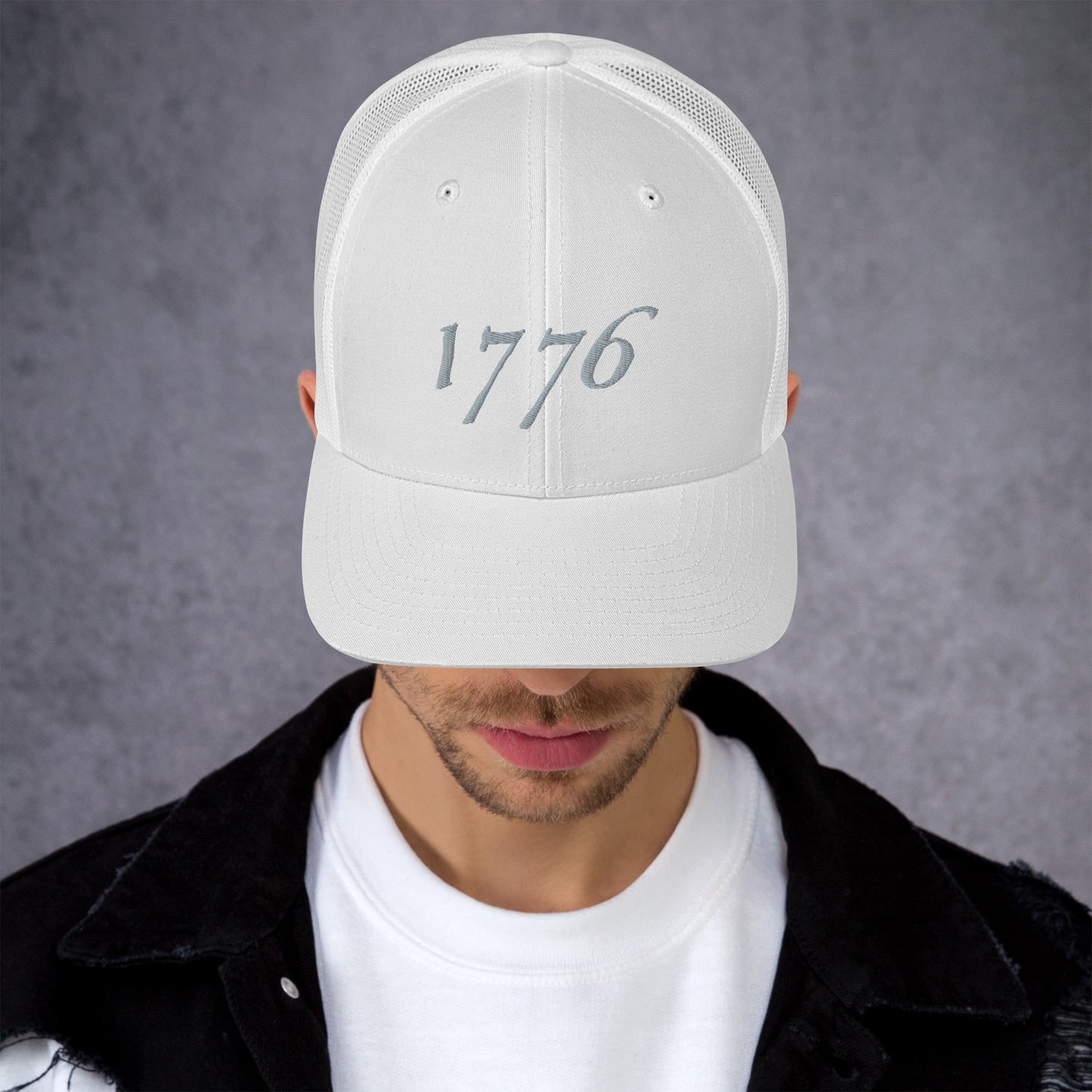 American Hat - 1776 Trucker Cap Silver