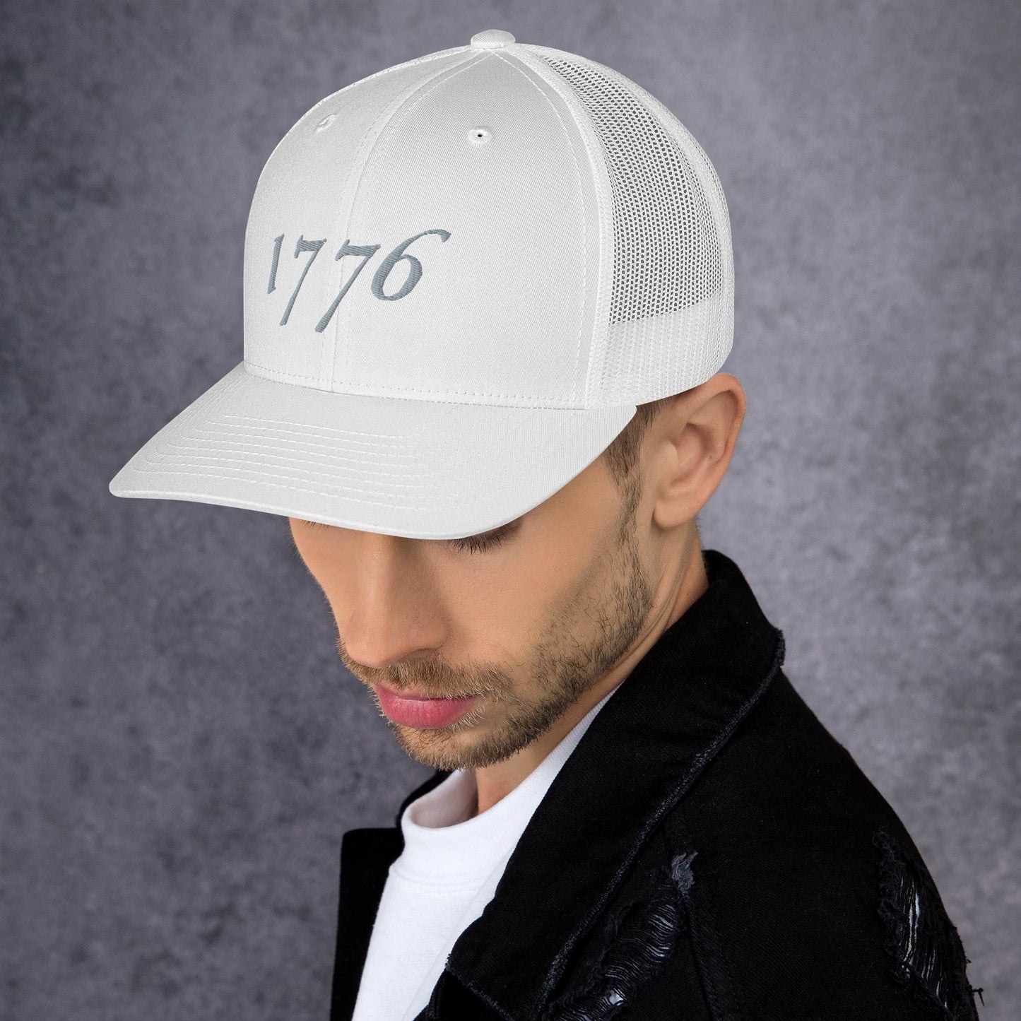 American Hat - 1776 Trucker Cap Silver