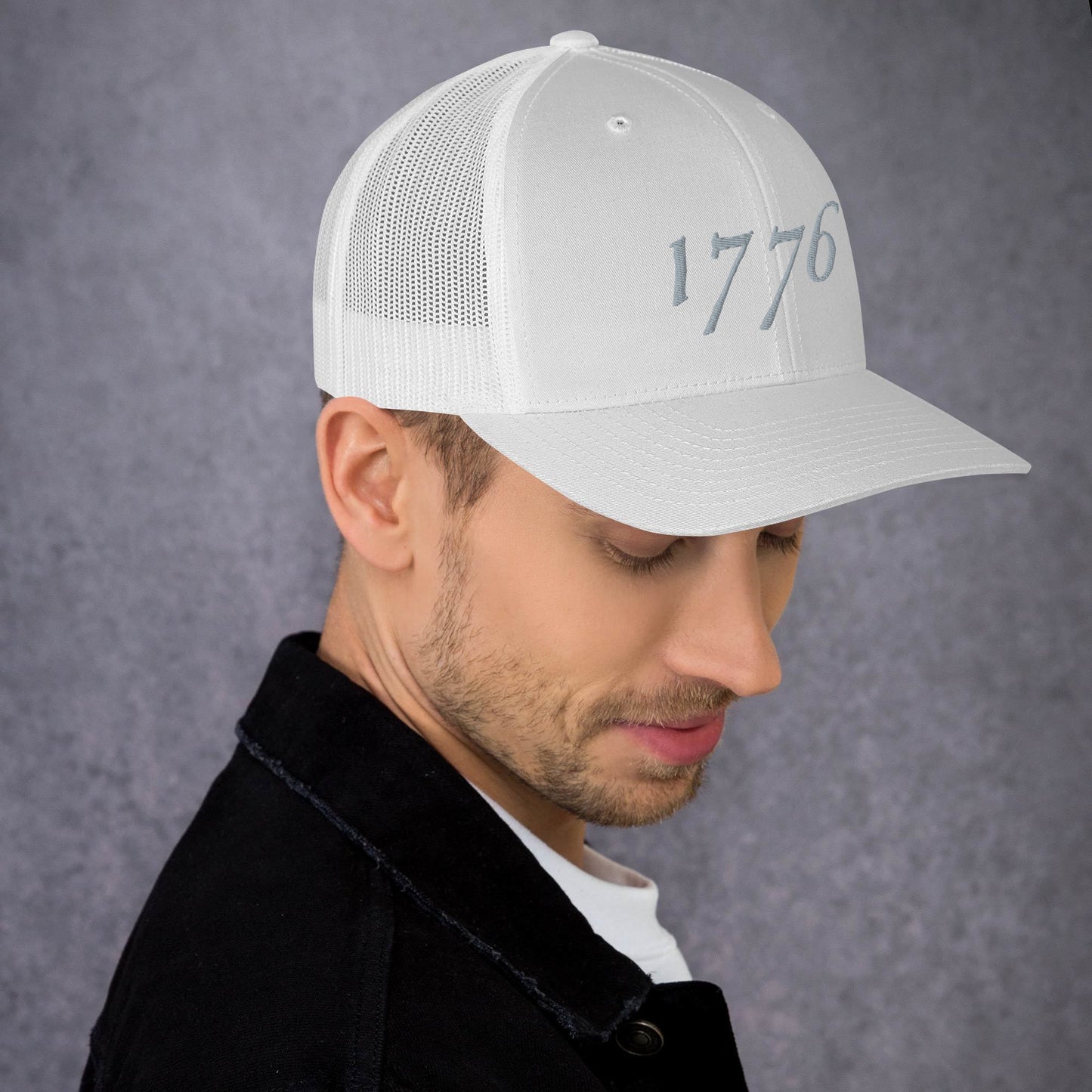 American Hat - 1776 Trucker Cap Silver